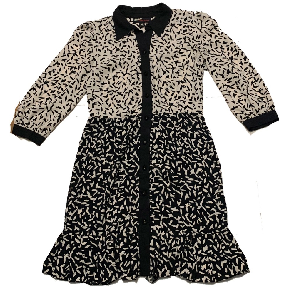 6 / Miss Sixty Black and White Dress